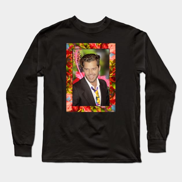 Ricky Martin Long Sleeve T-Shirt by austyndelugoart